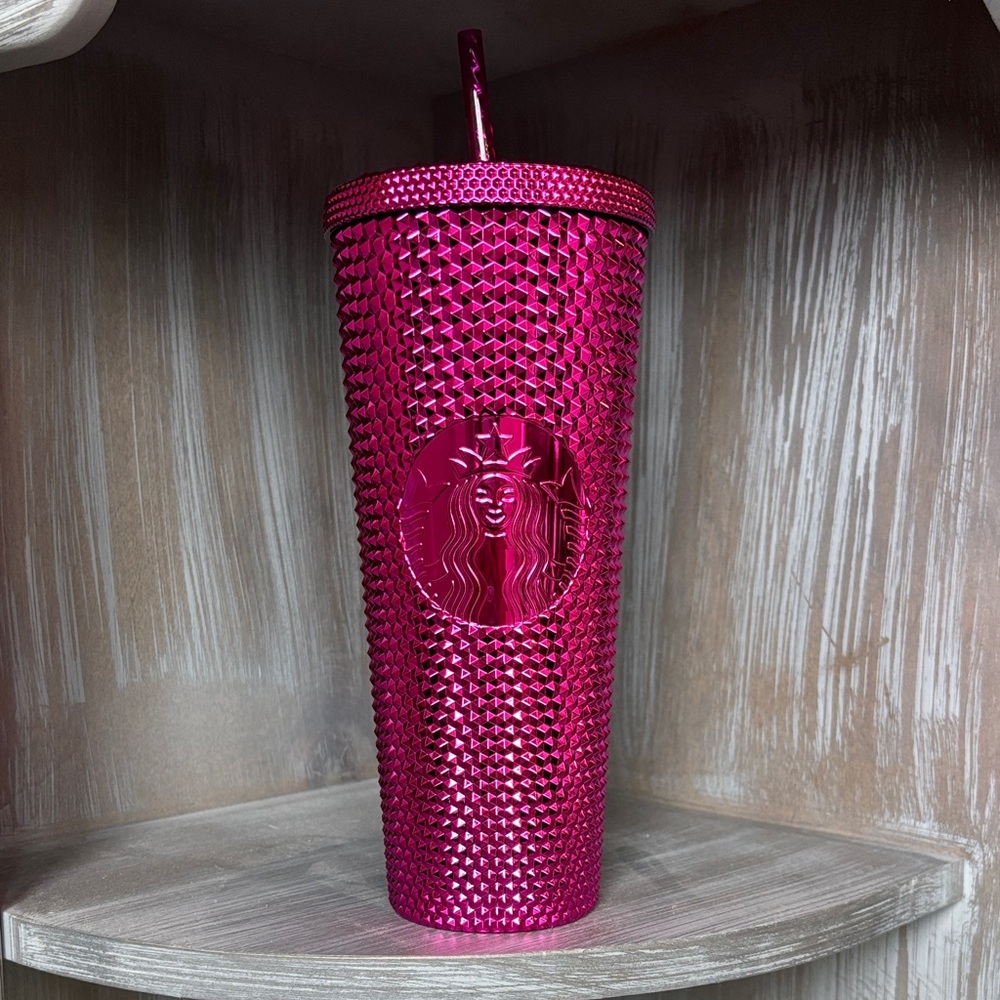 Starbucks Fuchsia Textured Tumbler with Straw